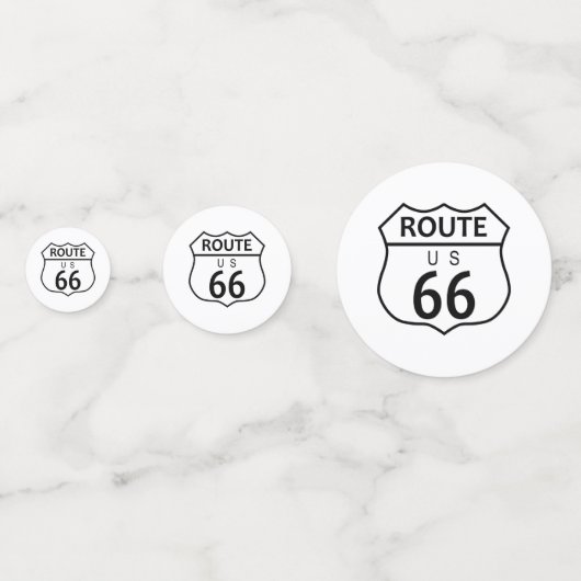 Route 66 confetti (Achterkanten)