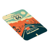 Route 66 contrastontwerp met klassieke auto magneet (Rechterzijde)