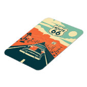 Route 66 contrastontwerp met klassieke auto magneet (Linkerzijde)
