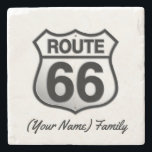 Route 66 Coster of Tegel Stenen Onderzetter<br><div class="desc">Een uniek ontwerp voor hen die van de historische snelweg houden,  die zijn weg naar het westen wond en Amerika hielp uitbreiden.</div>