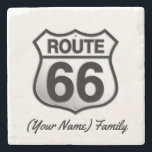 Route 66 Coster of Tegel Stenen Onderzetter<br><div class="desc">Een uniek ontwerp voor hen die van de historische snelweg houden,  die zijn weg naar het westen wond en Amerika hielp uitbreiden.</div>