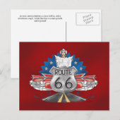 Route 66 Cowgirl Briefkaart (Voorkant / Achterkant)