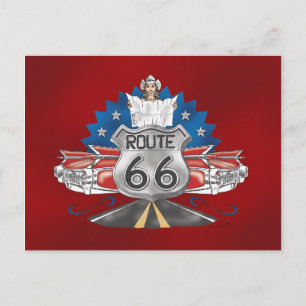 Route 66 Cowgirl Briefkaart