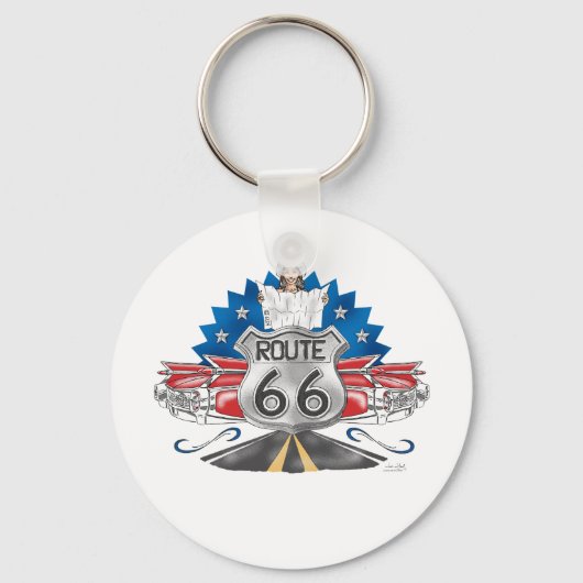Route 66 Cowgirl Sleutelhanger (Voorkant)