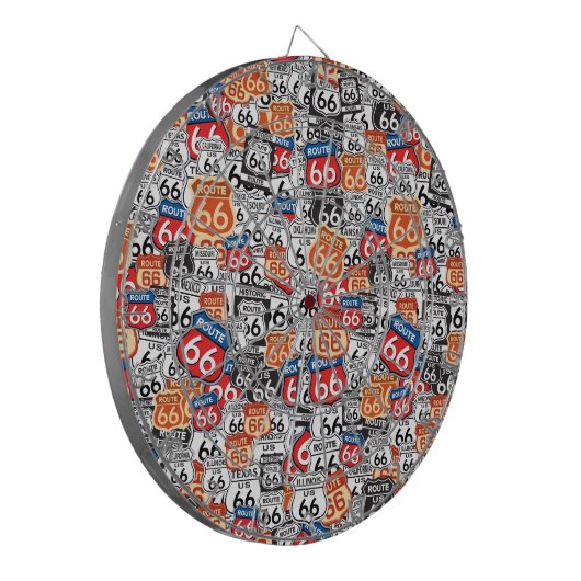 Route 66 dartbord (Voorkant Links)
