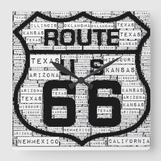 Route 66 de Klok van de Wand van Staten (Voorkant)