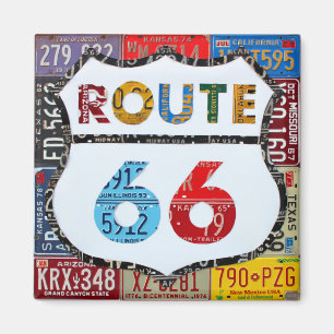 Route 66 de Kunst van het Bord van de Vergunning d Magneet