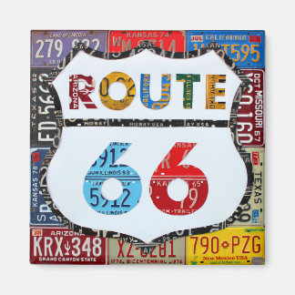 Route 66 de Kunst van het Bord van de Vergunning d Magneet