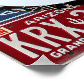 Route 66 de Kunst van het Bord van de Vergunning d Poster (Hoek)