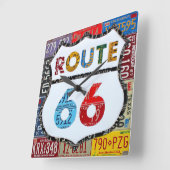 Route 66 de Kunst van het Bord van de Vergunning d Vierkante Klok (Hoek)