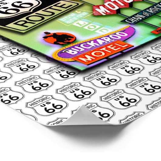 ROUTE 66 - De POSTERS van de Moeder Weg & FINE ART (Hoek)