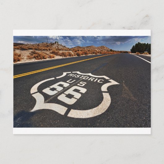 route 66 de reis hete staaf van de briefkaart (Voorkant)