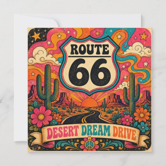 Route 66 Desert Dream Drive Groovy Retro (Voorkant)