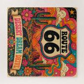 Route 66 Desert Dream Drive Groovy Retro Activitei Legpuzzel (Horizontaal)