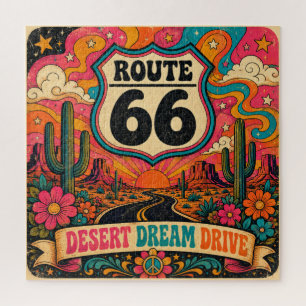 Route 66 Desert Dream Drive Groovy Retro Activitei Legpuzzel