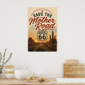 Route 66 Desert Heritage Preservation Poster Art (Keuken)
