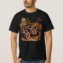 Route 66 Desert Rat Rod Vintage Hot Rod Heren T-Sh