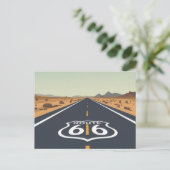 Route 66 Desert Road Vintage Travel Art Briefkaart (Staand voorkant)