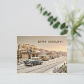 Route 66 Diner Caravan Kersttocht Briefkaart (Staand voorkant)
