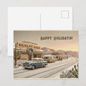 Route 66 Diner Caravan Kersttocht Briefkaart (Voorkant / Achterkant)