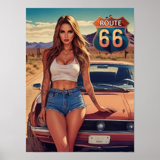 ROUTE 66 EEN DROOM POSTER (Voorkant)