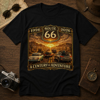 Route 66 Een Eeuw van Avontuur T-shirt