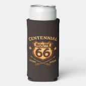 Route 66 Eeuwfeest 100 Jaar Schild Seltzer Blikjeskoeler (Seltzer Voorkant)