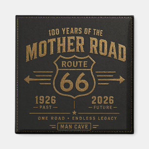 Route 66 Eeuwfeest Black Gold Legacy Magneet