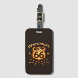 Route 66 Eeuwfeest Commemoratieve Leren Stijl Bagagelabel