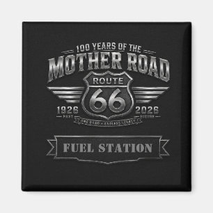 Route 66 Eeuwfeest Custom Banner Badge Kunst Magneet