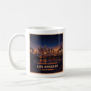 Route 66 Eeuwfeest Los Angeles Silhouet Koffiemok
