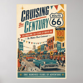 Route 66 eeuwfeest Main Street Parade Poster