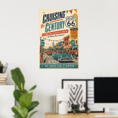 Route 66 eeuwfeest Main Street Parade Poster (Thuiskantoor)
