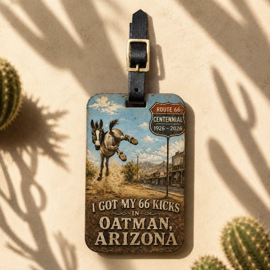 Route 66 Eeuwfeest Oatman Bag ID Bagagelabel