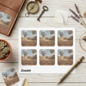 Route 66 Eeuwfeest Oatman Ezel Ontwerp Vierkante Sticker