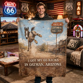 Route 66 Eeuwfeest Oatman Ezel Reis Kunst Fleece Deken