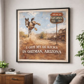 Route 66 Eeuwfeest Oatman Ezel Reis Kunst Poster