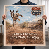 Route 66 Eeuwfeest Oatman Ezel Reis Kunst Poster