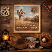 Route 66 Eeuwfeest Oatman Ezel Reis Kunst Poster