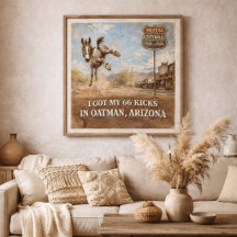 Route 66 Eeuwfeest Oatman Ezel Reis Kunst