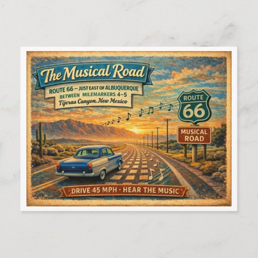 Route 66 Eeuwfeest Serie (3 van 6) Briefkaart (Voorkant)