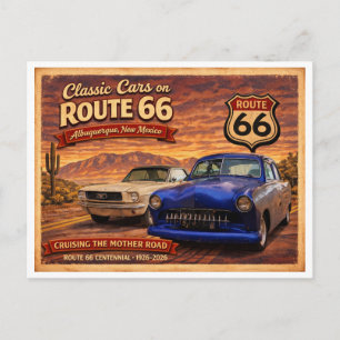 Route 66 Eeuwfeest Serie (4 van 6) Briefkaart