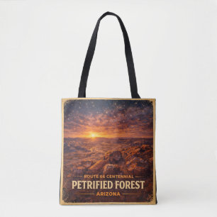 Route 66 Eeuwfeest Versteende Woud Horizon Tote Bag