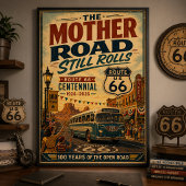 Route 66 Eeuwfeest Vintage Bus Parade Poster
