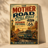 Route 66 Eeuwfeest Vintage Bus Parade Poster