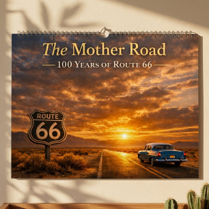 Route 66 Eeuwfeest Vintage Mother Road Americana Kalender