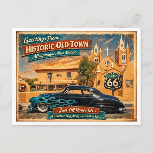 Route 66 Eeuwfeestserie (5 van 6) Briefkaart (Voorkant)