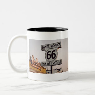 Route 66 Eind Tweekleurige Koffiemok