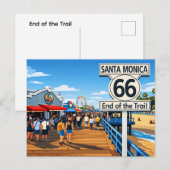 Route 66 Einde van het Pad Briefkaart (Voorkant / Achterkant)