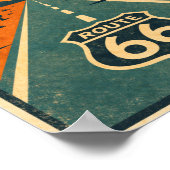 Route 66 Fill Up & Go Woestijn Litho Poster (Hoek)